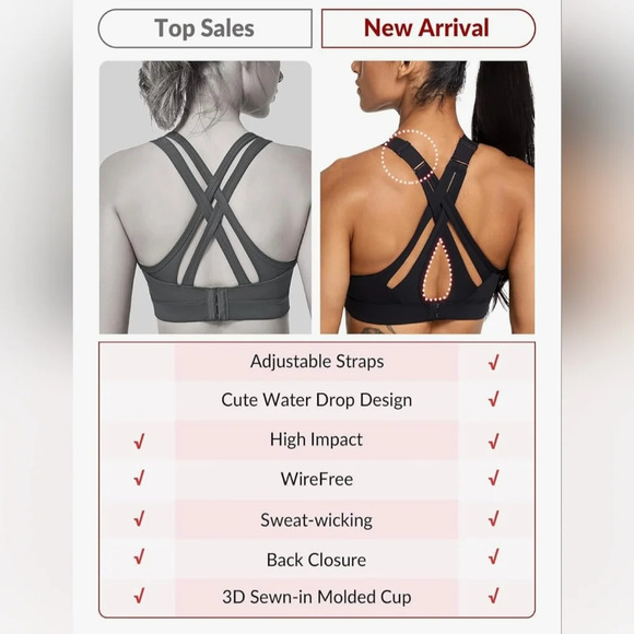 Yvette Sports Bra #907 - Picture 7 of 9